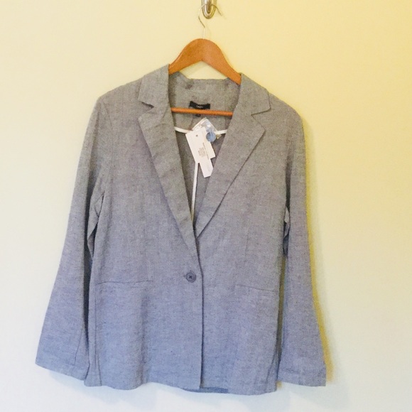Anthropologie Jackets & Blazers - NWT DREW Anthropologie Blazer linen blend blue